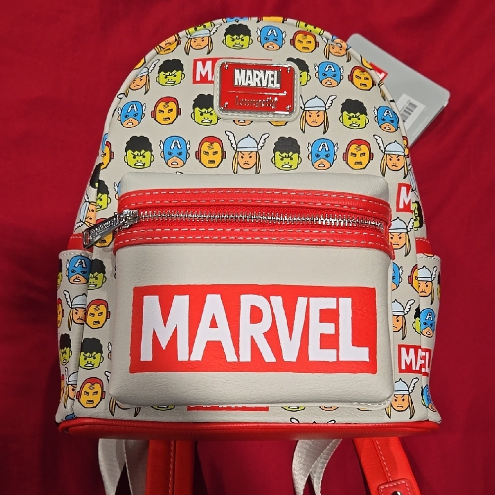 Loungefly MARVEL Red and White Backpack